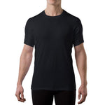 Front view black Sweat-Proof Original Fit Crewneck for men