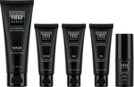 Tiege Hanley men’s revitalization routine – cleanser, serum, eyes, clay mask, AM & PM creams