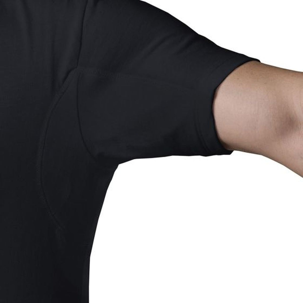 Side view underarm detail black Sweat-Proof Original Fit Crewneck