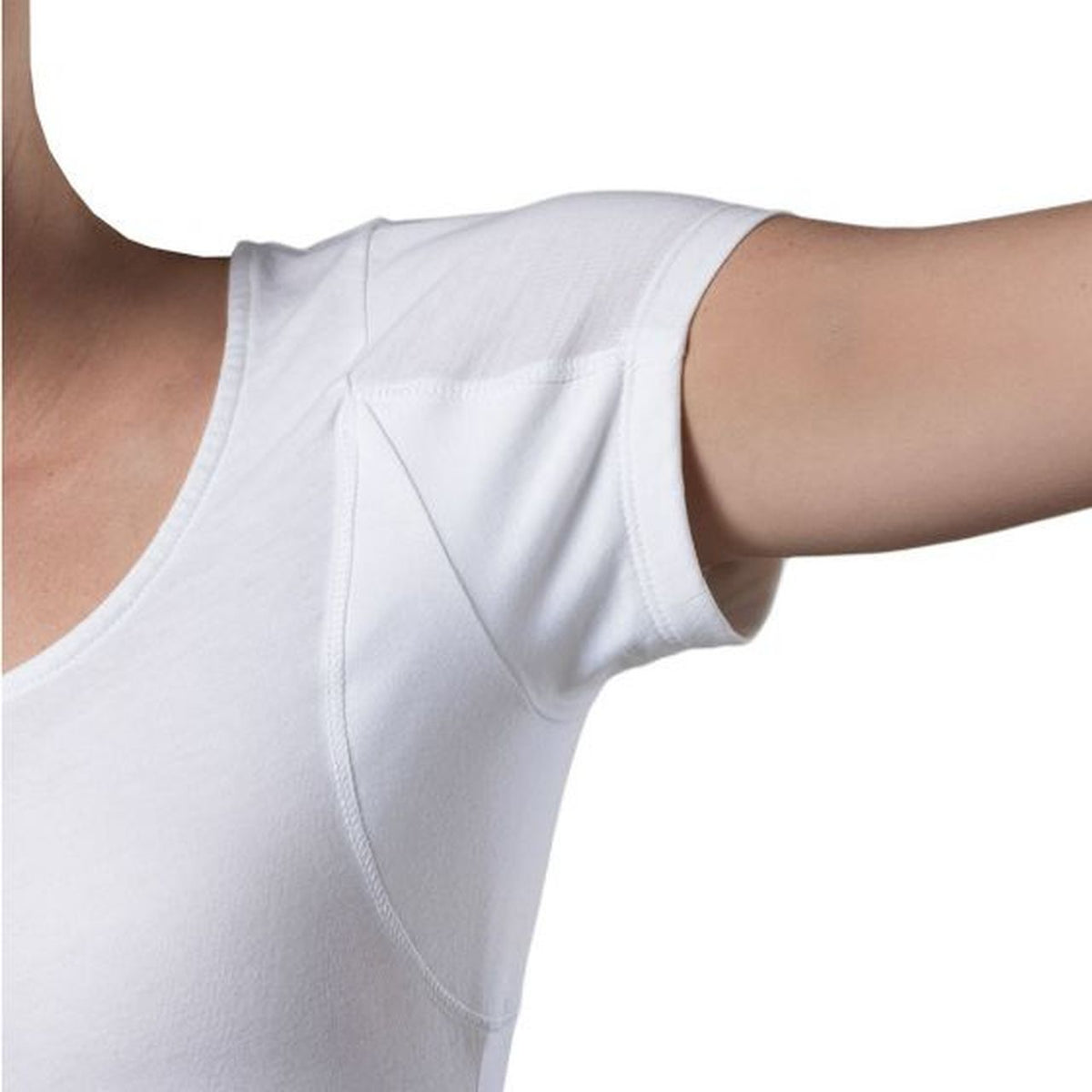 قميص نسائي مقاوم للعرق - مقاس أصلي برقبة دائرية