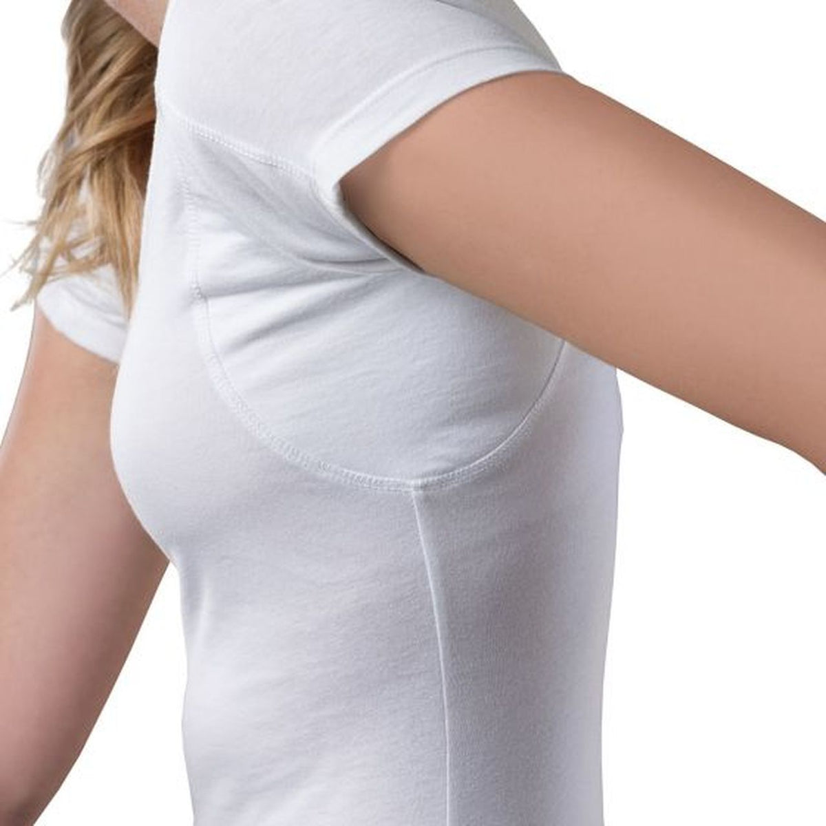 قميص نسائي مقاوم للعرق - مقاس أصلي برقبة دائرية